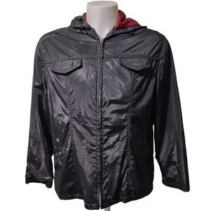 Hypo Active Jacket Woman's 1X Coat Lined Full Zip 4 Front Pockets Hooded Black *